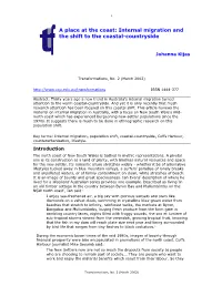 Internal Migration and the Shift to the Coastal-Countryside