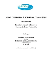 JOINT OVERVIEW & SCRUTINY COMMITTEE Membership: 2012