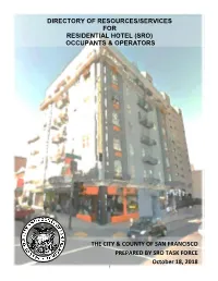 Sro) Occupants & Operators