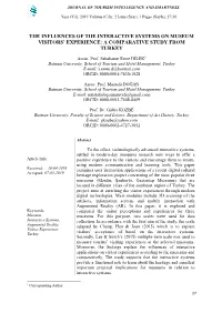 The Influences of the Interactive Systems on Museum Visitors’ Experience: a Comparative Study from Turkey