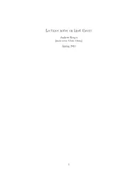Lectures Notes on Knot Theory