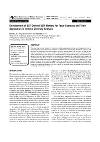 Development of EST-Derived SSR Markers for Tasar Ecoraces and Their Application in Genetic Diversity Analysis