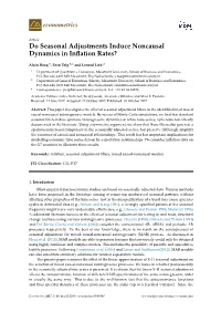 Do Seasonal Adjustments Induce Noncausal Dynamics in Inflation