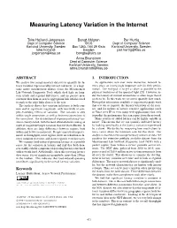 Measuring Latency Variation in the Internet