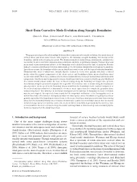 Short-Term Convective Mode Evolution Along Synoptic Boundaries