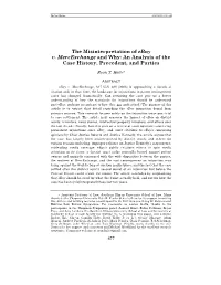 The Misinterpretation of Ebay V. Mercexchange and Why: an Analysis of the Case History, Precedent, and Parties