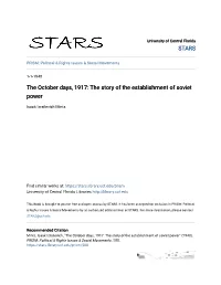 The October Days, 1917: the Story of the Establishment of Soviet Power