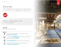 A Live One. Advertising Agency BMF Prototypes Live Representations of a Website for One of Its Biggest Clients with Adobe XD