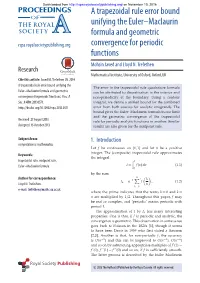 A Trapezoidal Rule Error Bound Unifying