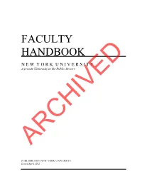 Faculty Handbook