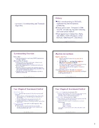 History Scoreboarding Overview Machine Correctness Four Stages