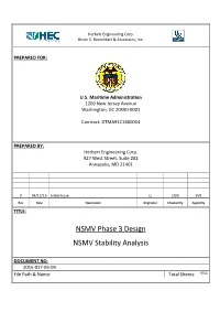 NSMV Phase 3 Design NSMV Stability Analysis