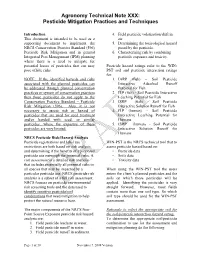 Pesticide Mitigation Practices and Techniques