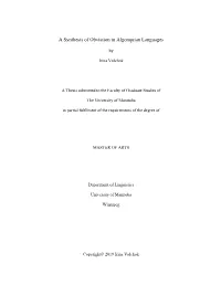 A Synthesis of Obviation in Algonquian Languages