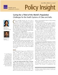 Challenges for the Health Systems of China and India