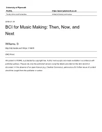 Chapter 10. BCI for Music Making: Then, Now, and Next