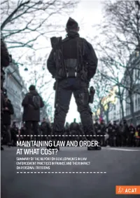 Maintaining Law and Order