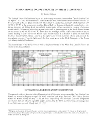Navigational Inconsistencies of the Ss Californian