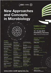 New Approaches and Concepts in Microbiology