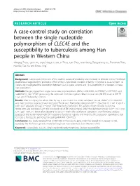 A Case-Control Study on Correlation Between the Single Nucleotide