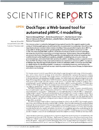 Docktope: a Web-Based Tool for Automated Pmhc-I Modelling