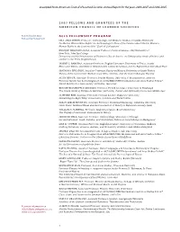 ACLS Annual Report 2005-2007 Excerpt