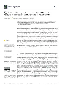 For the Analysis of Bacteriome and Resistome of Bean Sprouts