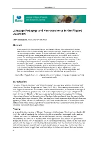 Language Pedagogy and Non-Transience in the Flipped Classroom