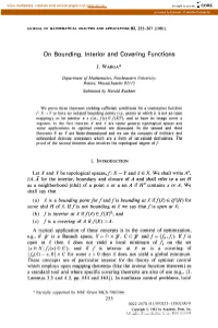 On Bounding, Interior and Covering Functions