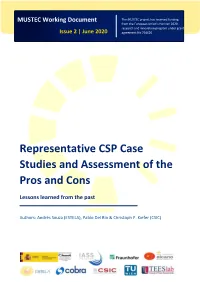 Representative CSP Case Studies and Assessment of the Pros and Cons