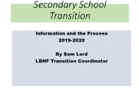 Secondary School Transition