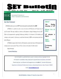 The SET Bulletin