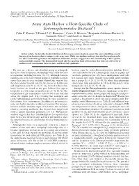 Army Ants Harbor a Host-Specific Clade of Entomoplasmatales Bacteria