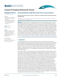 Characterizing the Eddy Field in the Arctic Ocean Halocline