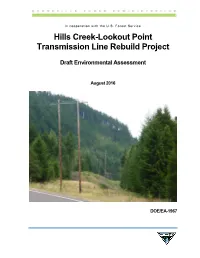 Hills Creek-Lookout Point Transmission Line Rebuild Project