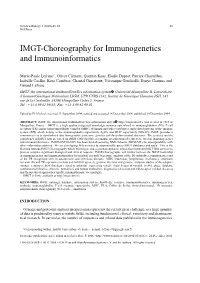 IMGT-Choreography for Immunogenetics and Immunoinformatics