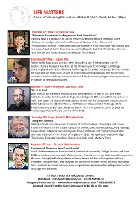 Life Matters Talks Series Handout UPDATED