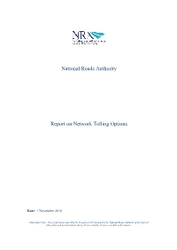 NRA Network Tolling Strategy