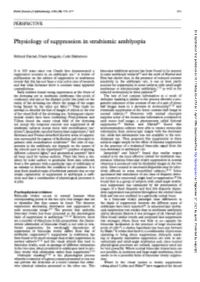 Physiology of Suppression in Strabismic Amblyopia