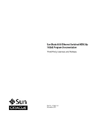 Sun Blade 6000 Ethernet Switched NEM 24P 10Gbe Program Documentation