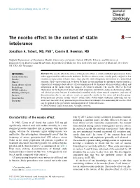 The Nocebo Effect in the Context of Statin Intolerance