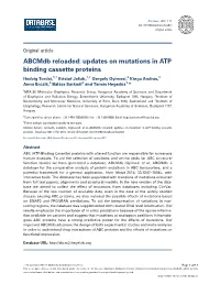 Updates on Mutations in ATP Binding Cassette Proteins