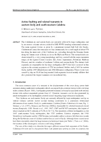 Active Faulting and Related Tsunamis in Eastern Sicily and South-Western Calabria
