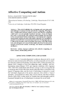 Affective Computing and Autism