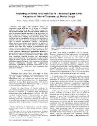 Analyzing At-Home Prosthesis Use in Unilateral Upper-Limb Amputees To
