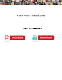 Check Phone Contract Expires