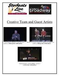 Creative Team and Guest Artists