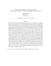 Deep Neural Networks for Choice Analysis: Architecture Design with Alternative-Specific Utility Functions Shenhao Wang Baichuan
