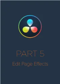 Edit Page Effects Chapter 39 Editing, Adding, and Copying Effects and Filters