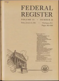 Federal Register Volume 31 Number 14